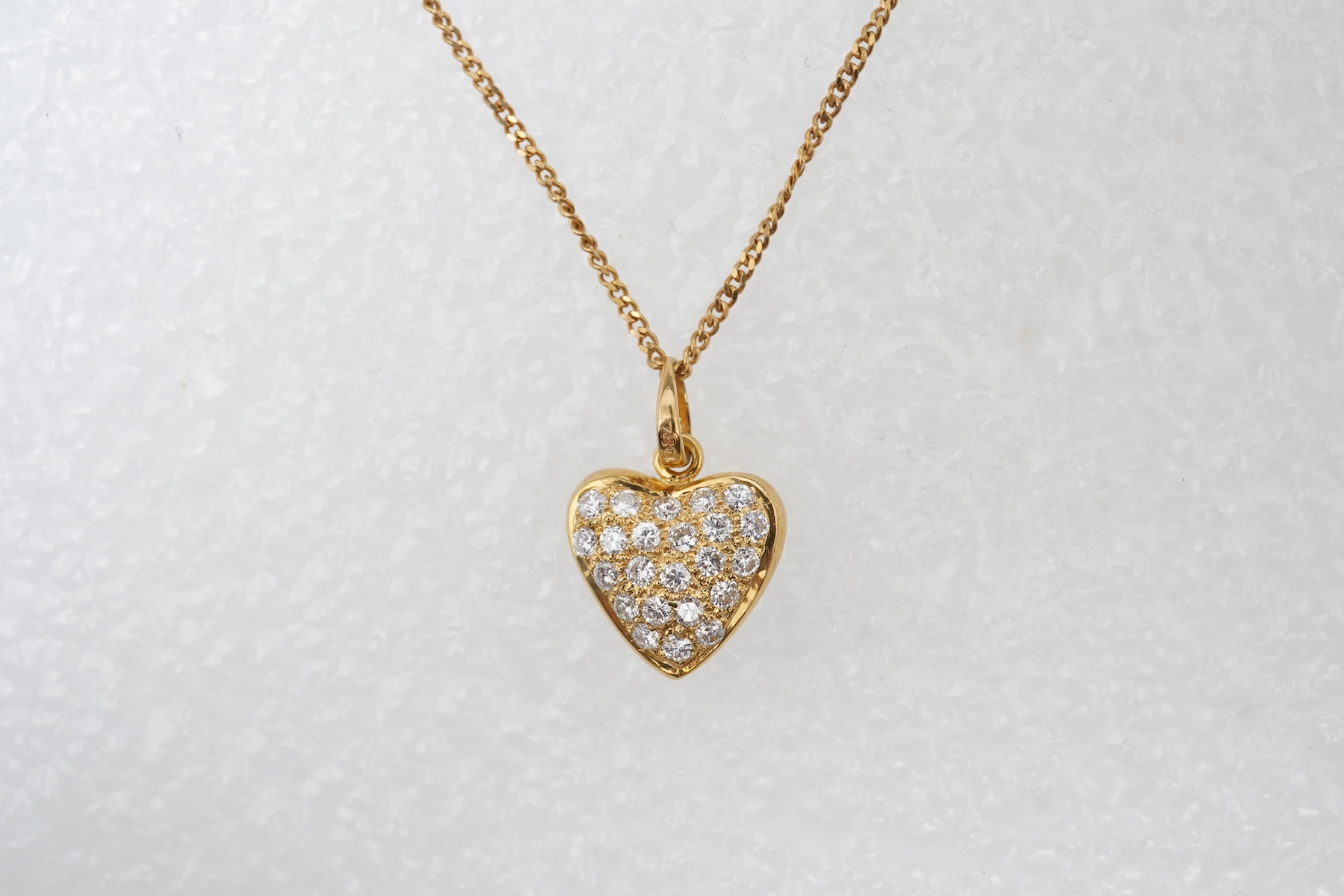 A diamond heart pendant